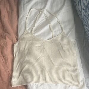 Garage Cropped Sweater Tank-Top